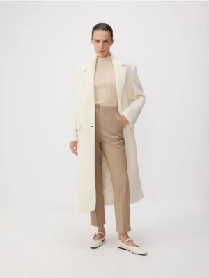 Reserved - Spodnie z wysokim stanem - beżowy