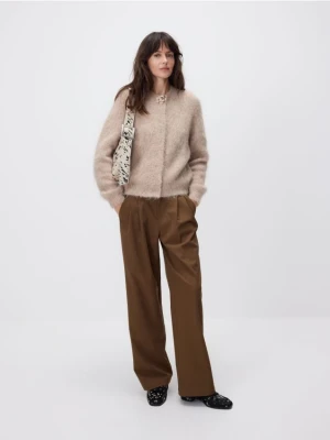 Reserved - Spodnie z zakładkami - brązowy