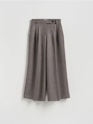 Reserved - Spodnie z zakładkami - brązowy