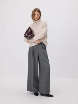 Reserved - Spodnie z zakładkami - ciemnoszary