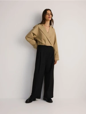 Zdjęcie produktu Reserved - Spodnie z zakładkami - czarny