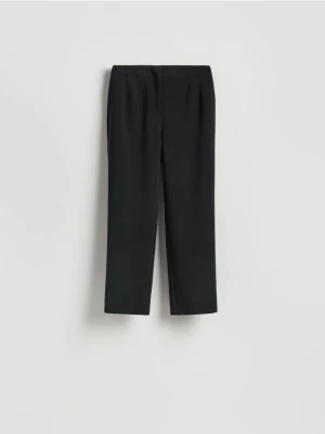 Reserved - Spodnie z zakładkami - czarny
