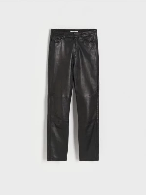 Reserved - Spodnie ze skóry naturalnej - czarny