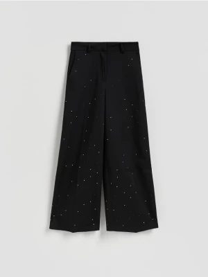Reserved - Spodnie ze strasem - czarny