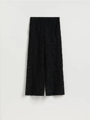 Reserved - Spodnie ze strukturalnej tkaniny - czarny