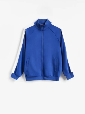 Reserved - Sportowa bluza interlock - niebieski