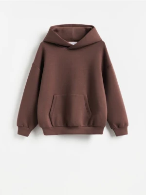 Reserved - Sportowa bluza neoprenowa - ciemnobrązowy