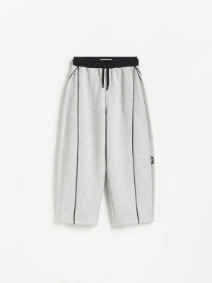 Reserved - Sportowe joggery baggy - jasnoszary