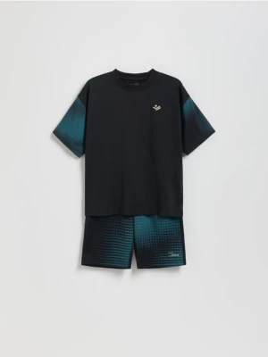 Reserved - Sportowy komplet z nadrukiem - czarny