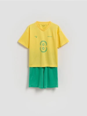 Reserved - Sportowy komplet z nadrukiem - jasnożółty