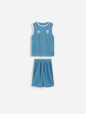 Reserved - Sportowy komplet z nadrukiem - niebieski