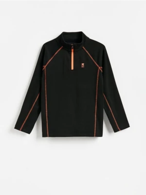 Reserved - Polarowy longsleeve - czarny