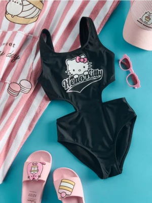 Reserved - Strój kąpielowy jednoczęściowy Hello Kitty - czarny
