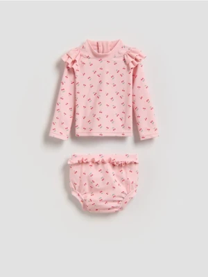 Reserved - Strój kąpielowy z długim rękawem - brudny róż