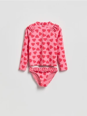 Reserved - Strój kąpielowy z długim rękawem - intensywny róż