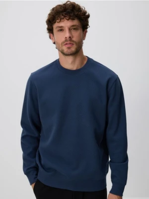 Reserved - Strukturalna bluza - granatowy