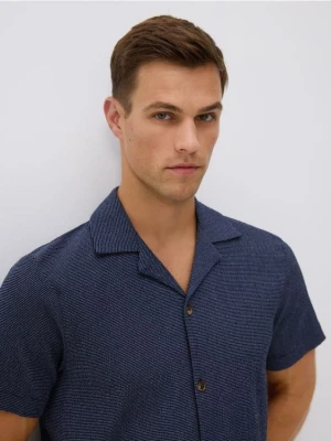 Reserved - Strukturalna koszula regular fit - ciemnoszary