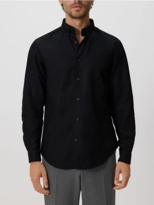 Reserved - Strukturalna koszula regular fit - czarny