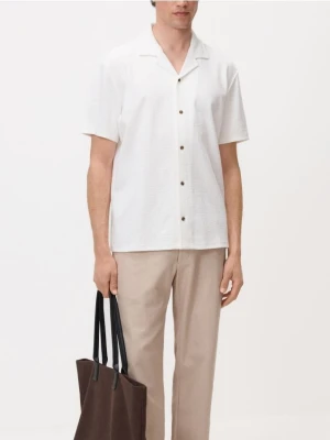 Reserved - Strukturalna koszula regular fit - złamana biel