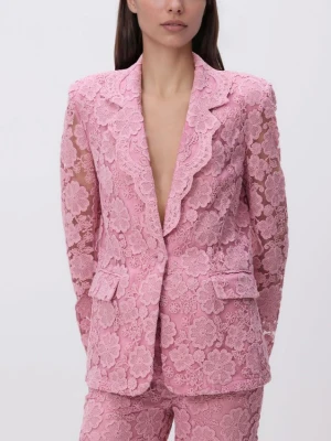 Reserved - Strukturalna marynarka - pastelowy róż