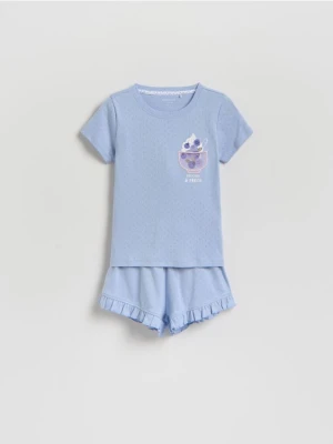 Reserved - Strukturalna piżama - niebieski