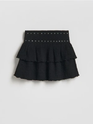 Reserved - Strukturalna spódnica - czarny