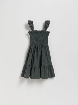 Reserved - Strukturalna sukienka na ramiączkach - ciemnoszary