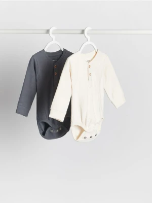 Reserved - Strukturalne body 2 pack - złamana biel