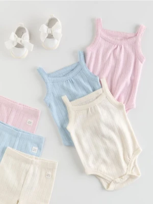 Reserved - Strukturalne body 3 pack - pastelowy róż