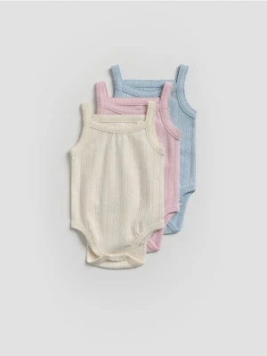 Reserved - Strukturalne body 3 pack - pastelowy róż