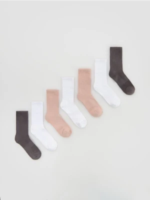 Reserved - Strukturalne skarpetki 7 pack - biały