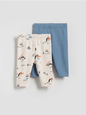 Reserved - Strukturalne spodnie 2 pack - niebieski