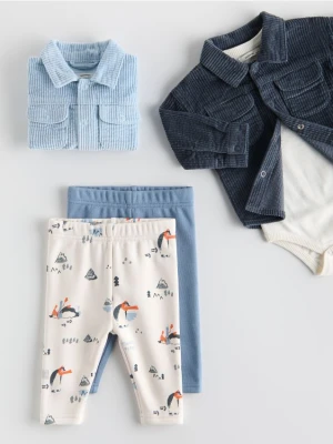 Reserved - Strukturalne spodnie 2 pack - niebieski