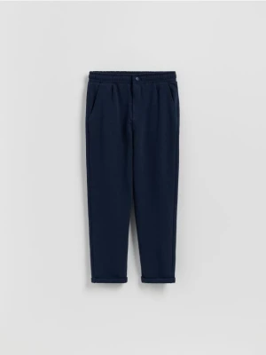 Reserved - Strukturalne spodnie chino - granatowy