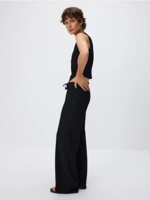 Reserved - Strukturalne spodnie - czarny