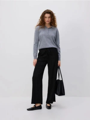 Reserved - Strukturalne spodnie - czarny