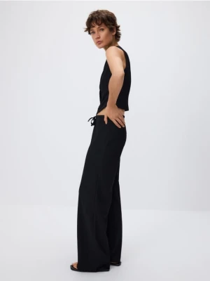 Reserved - Strukturalne spodnie - czarny