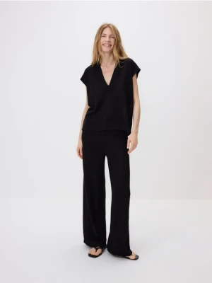 Reserved - Strukturalne spodnie - czarny