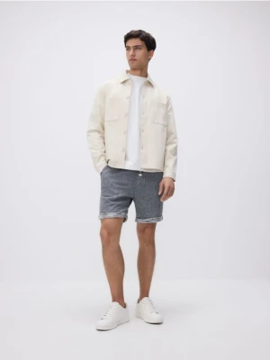 Reserved - Strukturalne szorty regular - granatowy