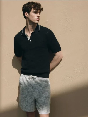 Reserved - Strukturalne szorty regular - szary