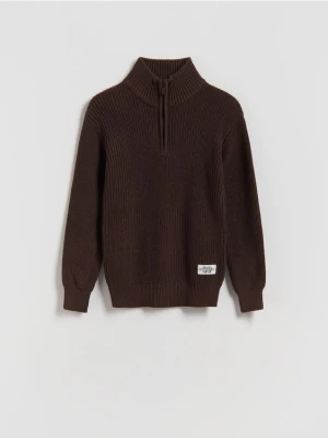 Reserved - Strukturalny golf - ciemnobrązowy