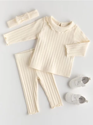 Reserved - Strukturalny komplet - złamana biel