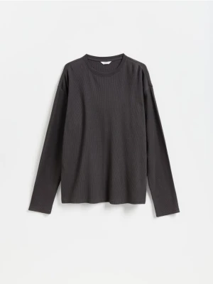 Reserved - Strukturalny longsleeve - ciemnoszary