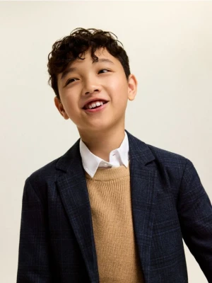 Reserved - Strukturalny sweter - brązowy