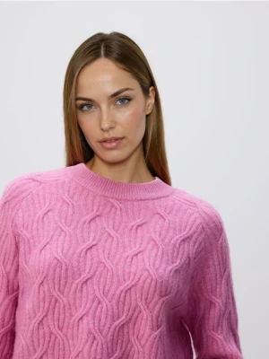 Reserved - Strukturalny sweter - fioletowy