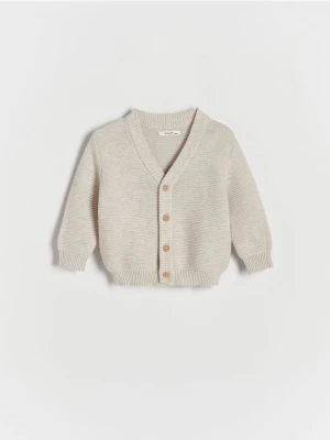 Reserved - Strukturalny sweter - kremowy