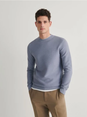 Reserved - Strukturalny sweter - jasnoniebieski