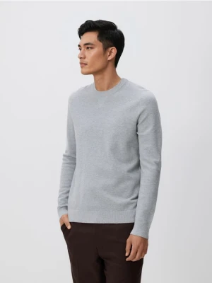 Reserved - Strukturalny sweter z bawełną - szary