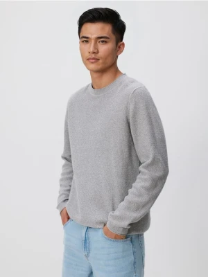 Reserved - Strukturalny sweter z bawełny - szary