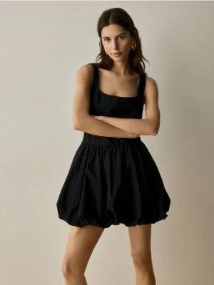 Reserved - Sukienka bombka - czarny